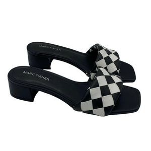 Marc Fisher Casper Woven Slides sz 8